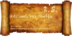 Késmárki Stella névjegykártya